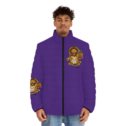 SGDS Purple Men's Puffer Jacket (AOP)