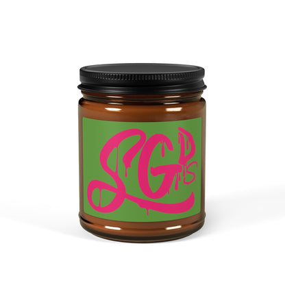 Scented Soy Candle (Multi-Size, Amber Jar)