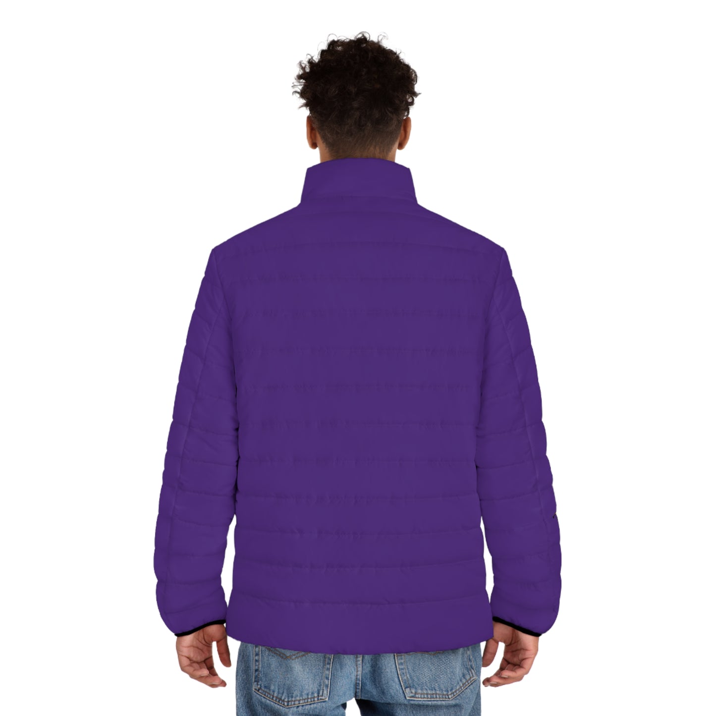 SGDS Purple Men's Puffer Jacket (AOP)