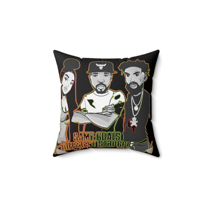 Same Goals Different Struggles Faux Suede Square Pillow