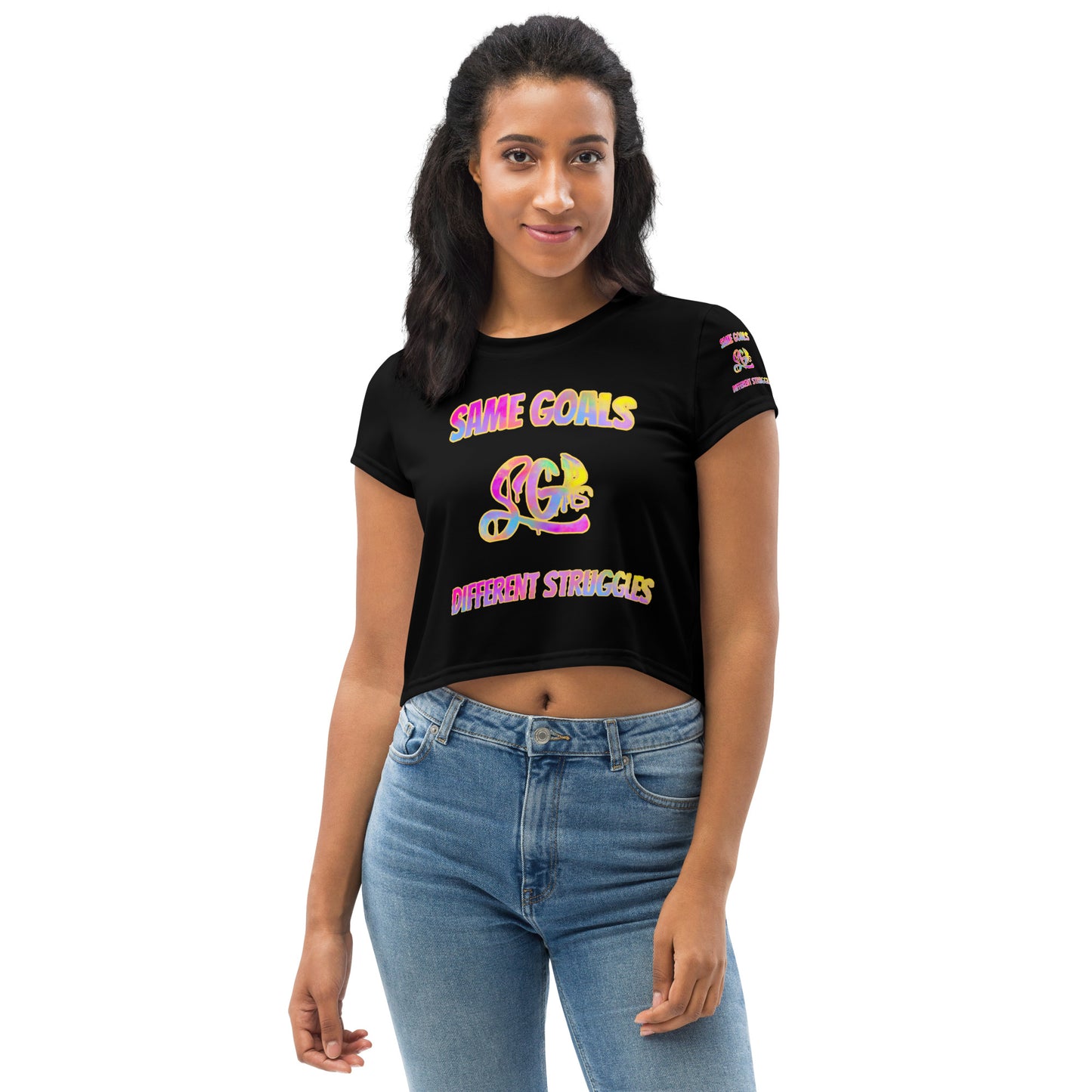 Same Goals Different Struggles Women’s Crop Tee