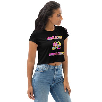 Same Goals Different Struggles Women’s Crop Tee