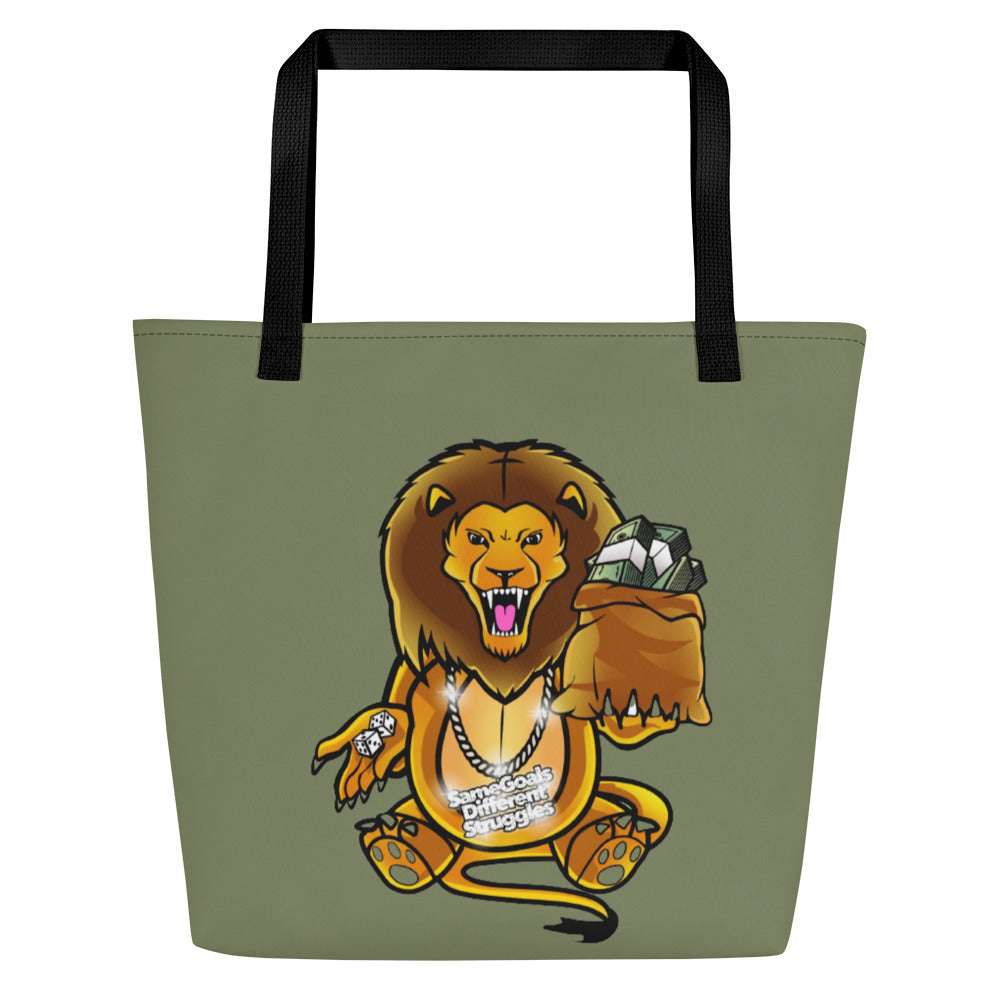 Same Goals Different Struggles Large Tote Bag