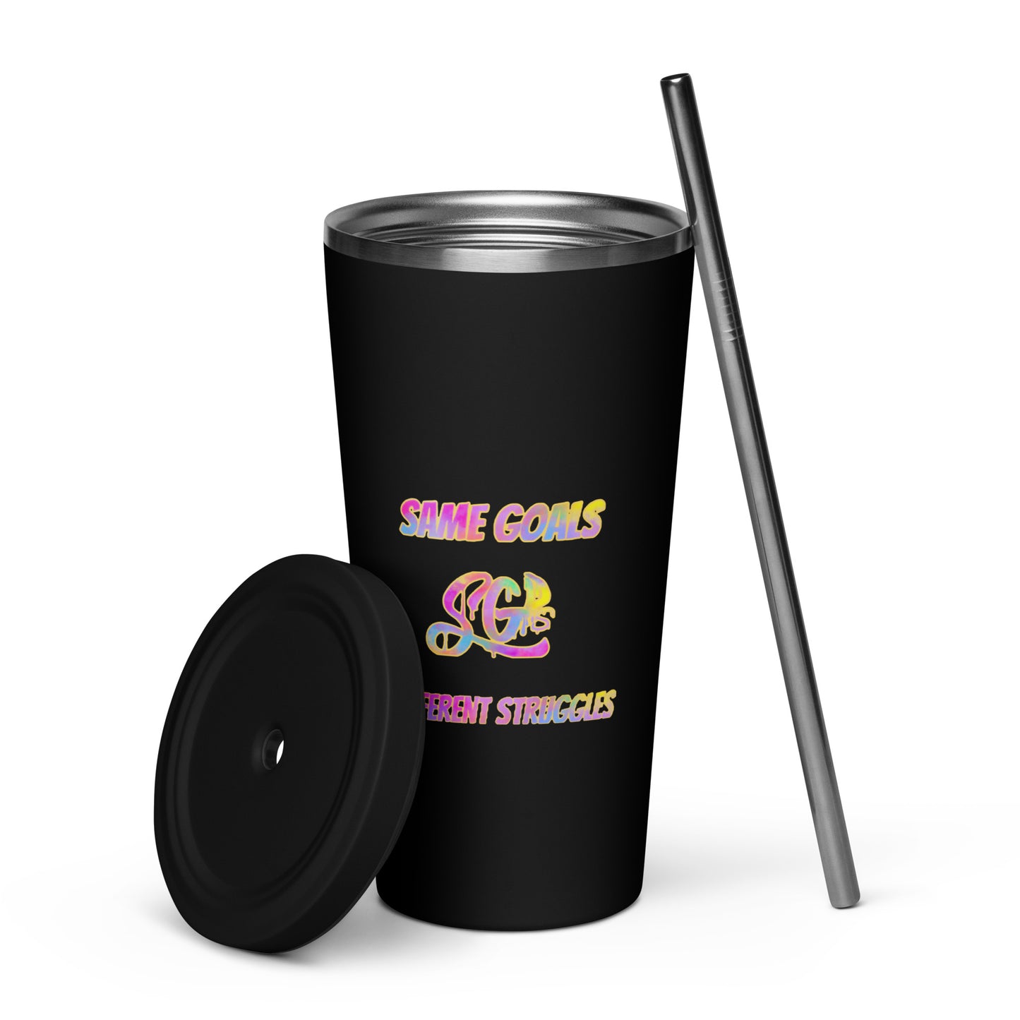 SGDS  tumbler with a straw