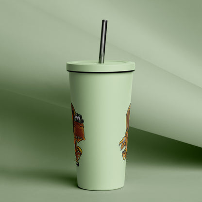 SGDS Insulated tumbler with a straw