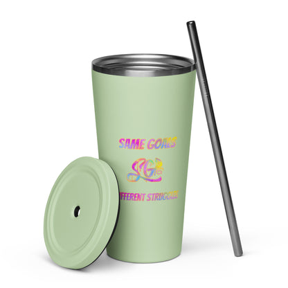 SGDS  tumbler with a straw