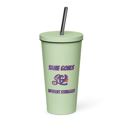 SGDS Insulated tumbler with a straw