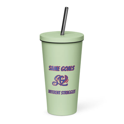 SGDS Insulated tumbler with a straw