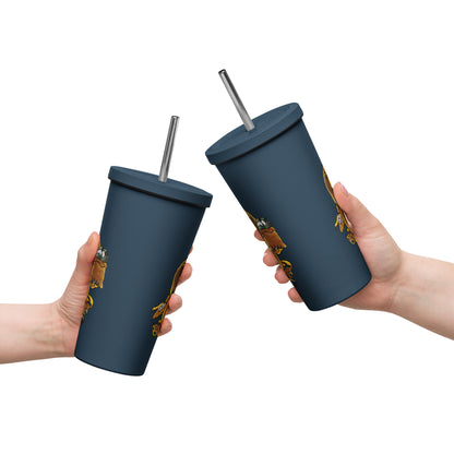 SGDS Insulated tumbler with a straw