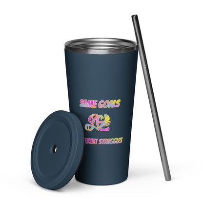 SGDS  tumbler with a straw