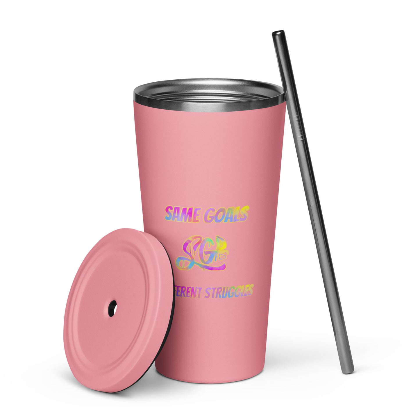 SGDS  tumbler with a straw