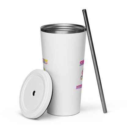 SGDS  tumbler with a straw