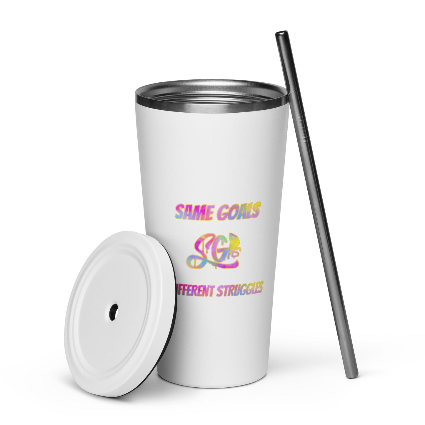 SGDS  tumbler with a straw