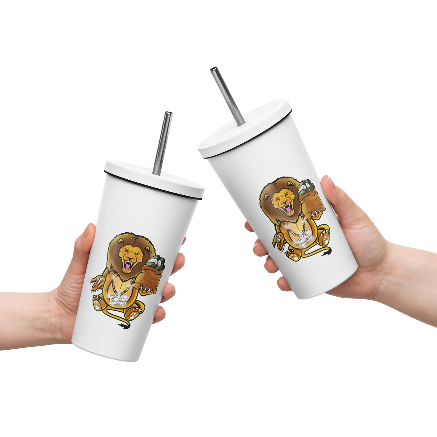 SGDS Insulated tumbler with a straw