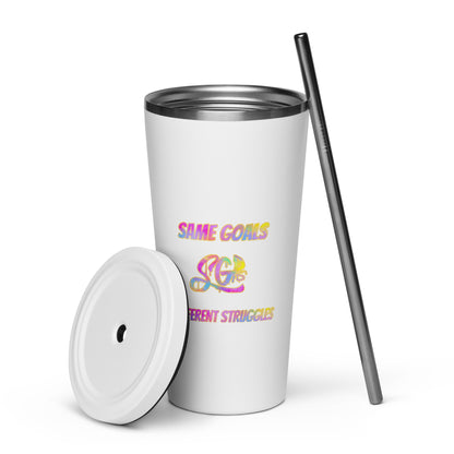 SGDS  tumbler with a straw