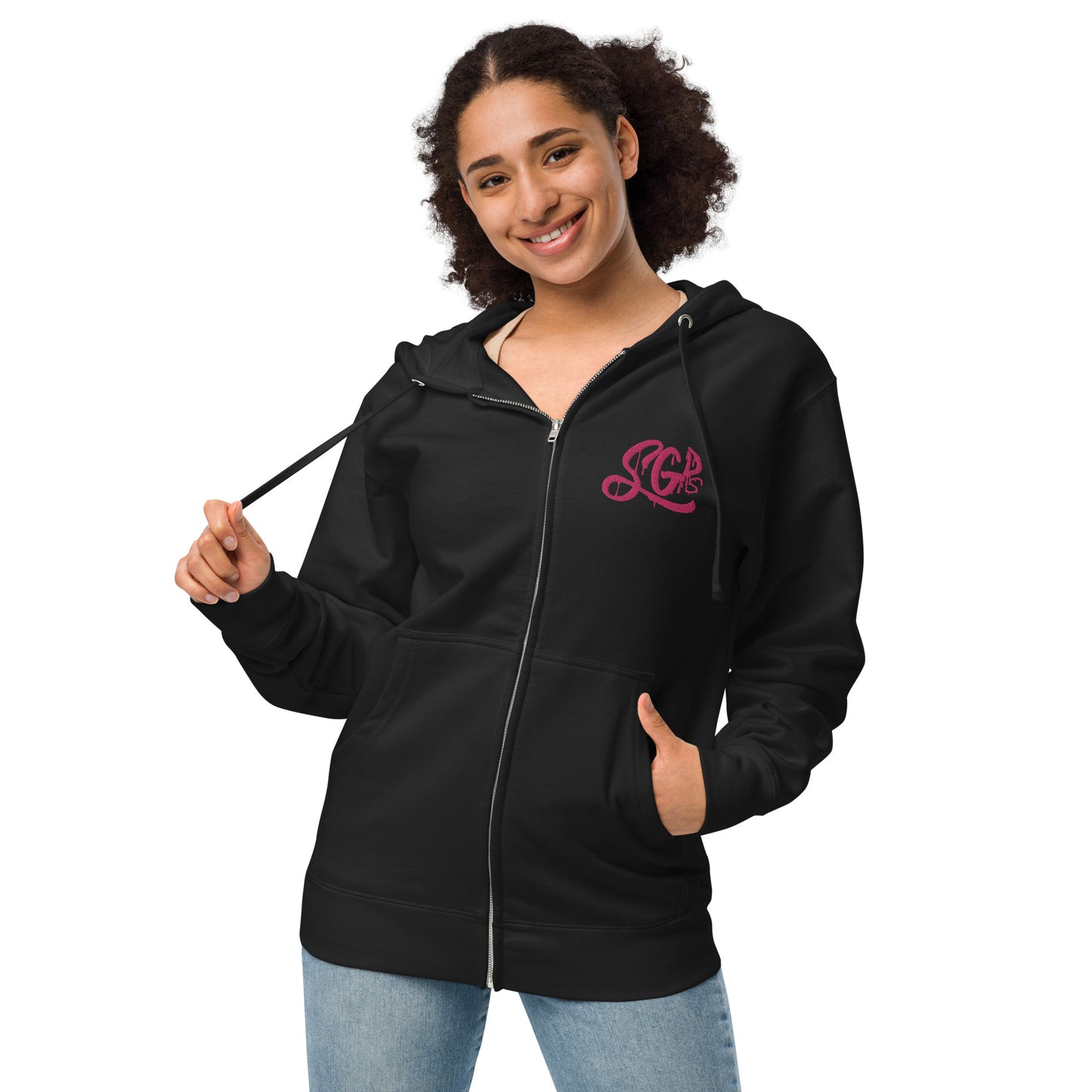 Same Goals Different Struggles Women’s fleece zip up hoodie