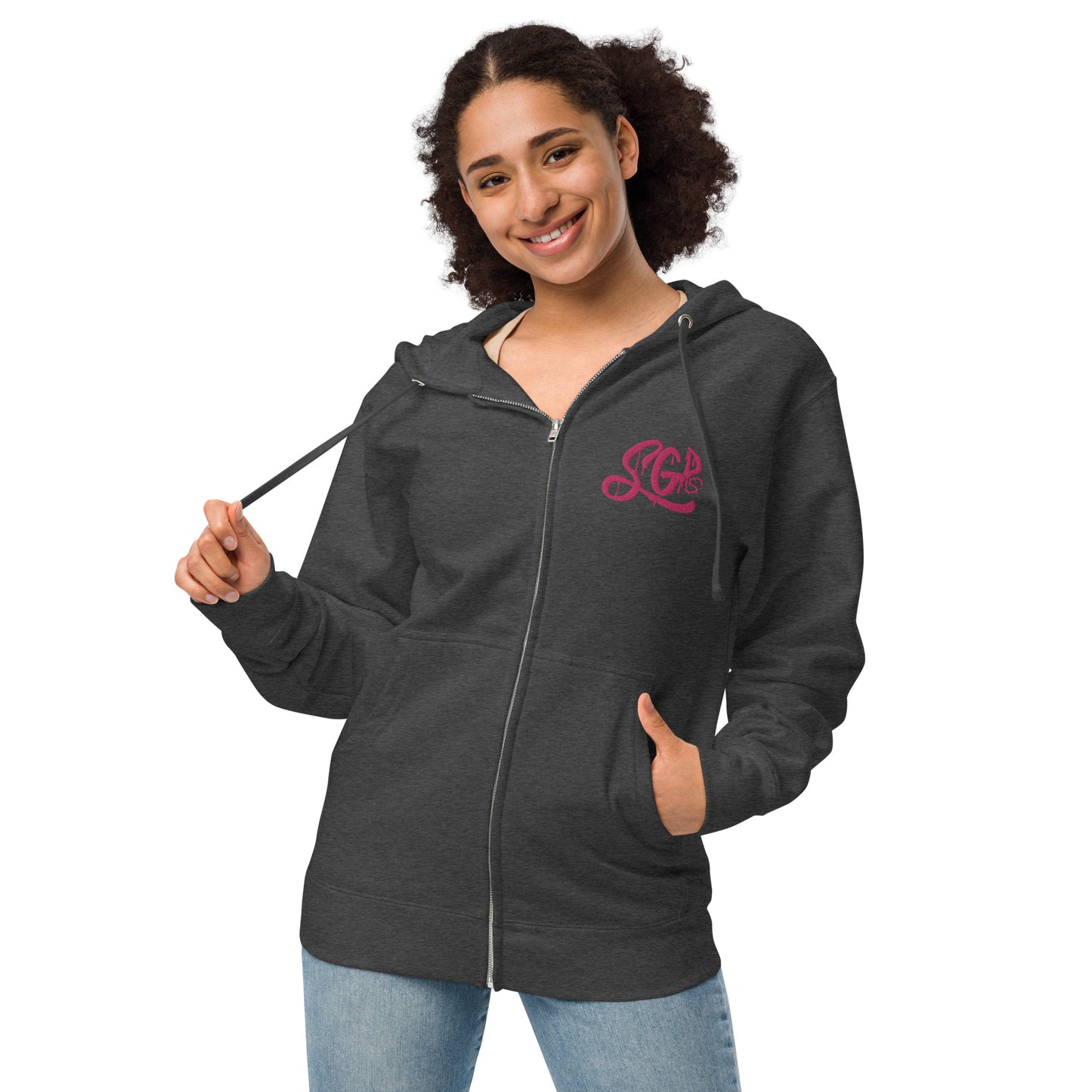 Same Goals Different Struggles Women’s fleece zip up hoodie