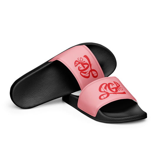 Same Goals Different Struggles Women's Light Pink slides