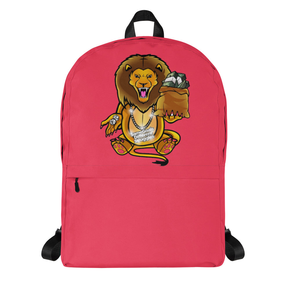 Same Goals Different Struggles Radical Red Backpack