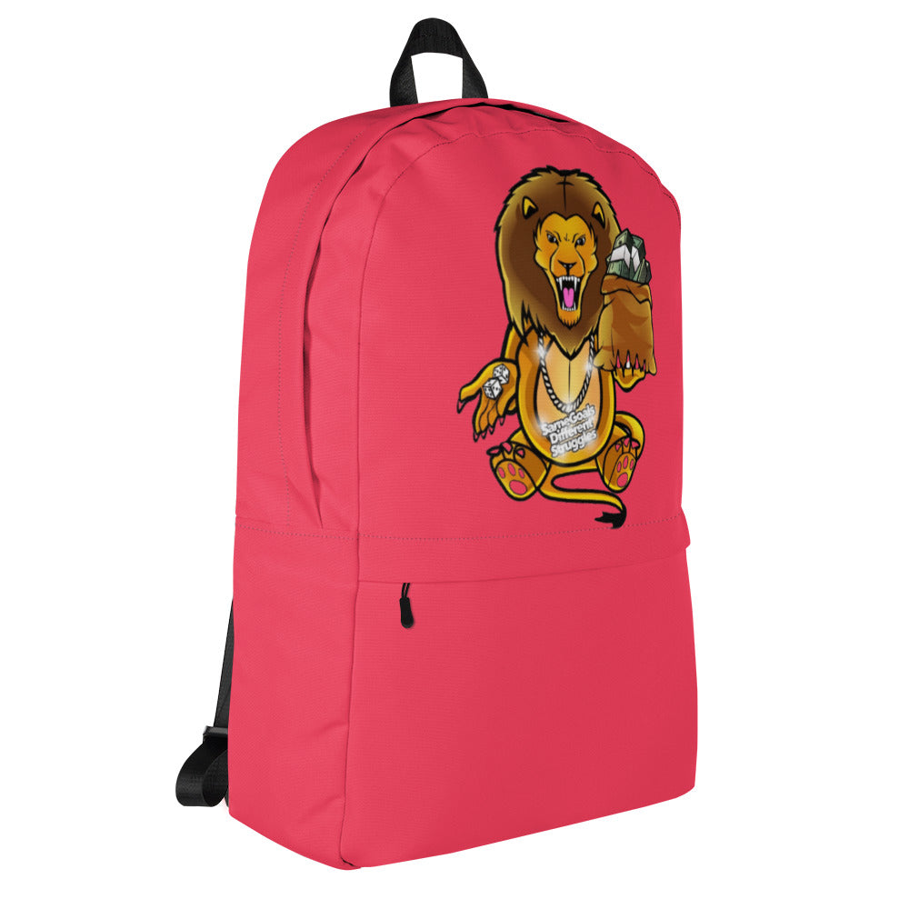 Same Goals Different Struggles Radical Red Backpack