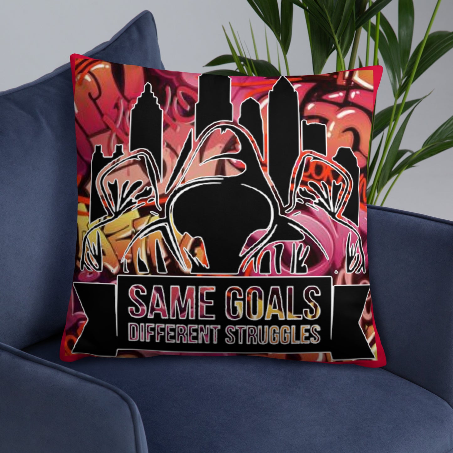 Same Goals Different Struggles Basic Pillow