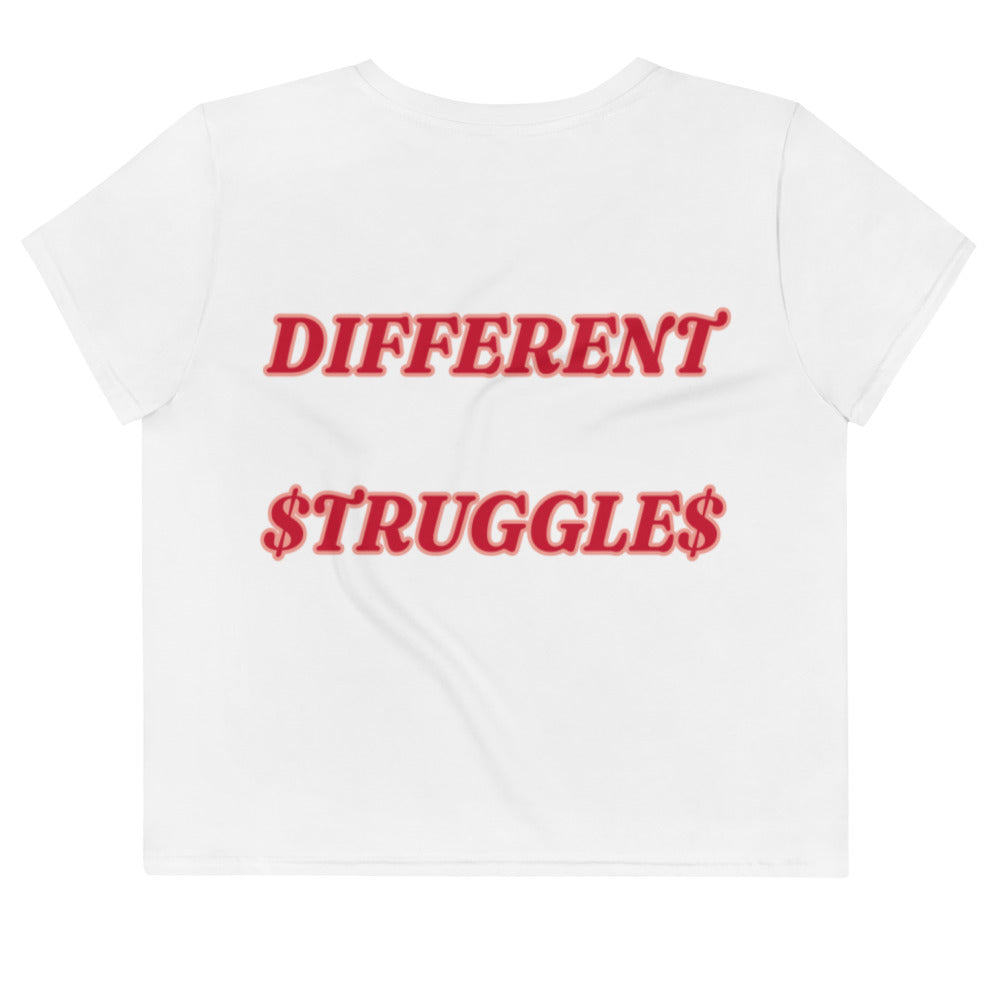 Same Goals Different Struggles Women  Crop Tee