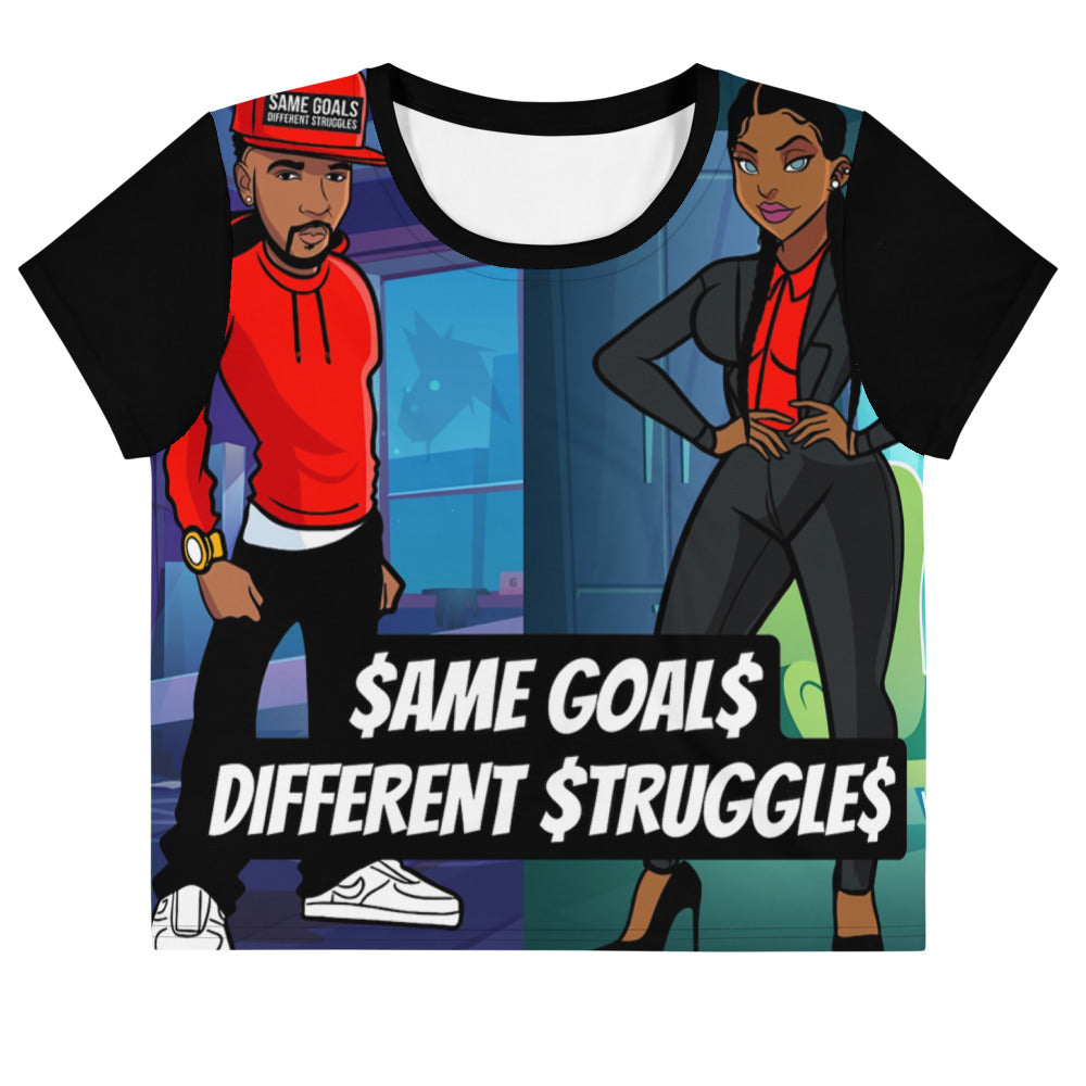 Same Goals Different Struggles Women’s Crop Tee