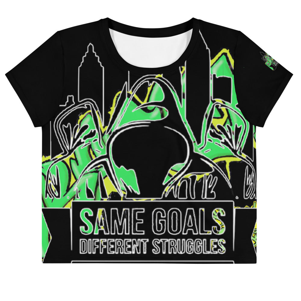 Same Goals Different Struggles  Crop Tee