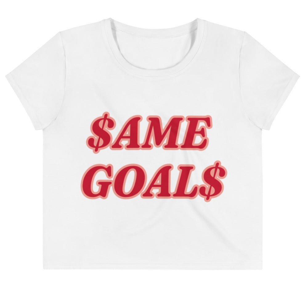 Same Goals Different Struggles Women  Crop Tee