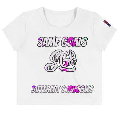 Same Goals Different Struggles Women’s  Crop Tee