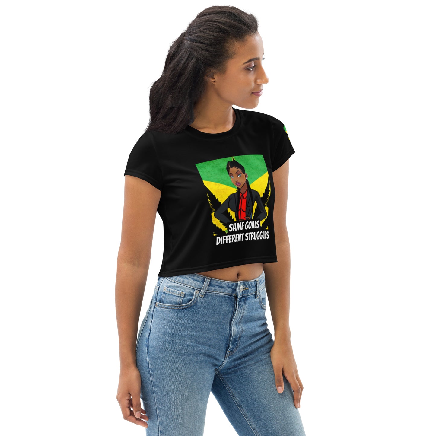 Same Goals Different Struggles Women’s Crop Tee