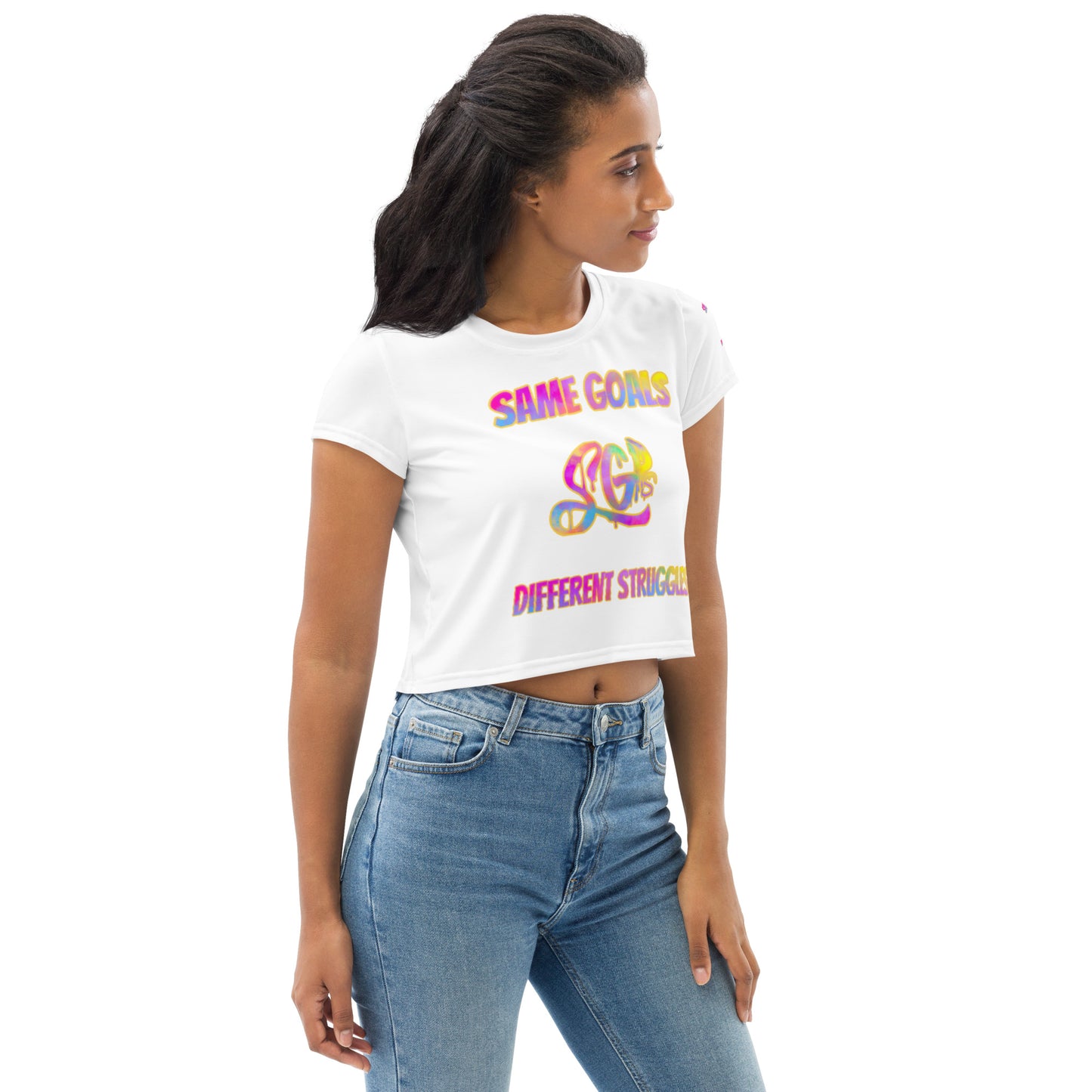 Same Goals Different Struggles Women’s Crop Tee