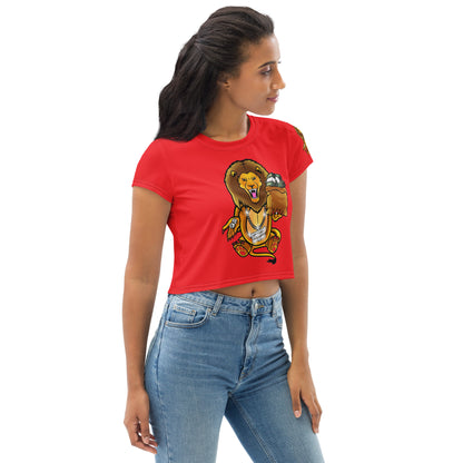 Same Goals Different Struggles Alizarin Crop Tee