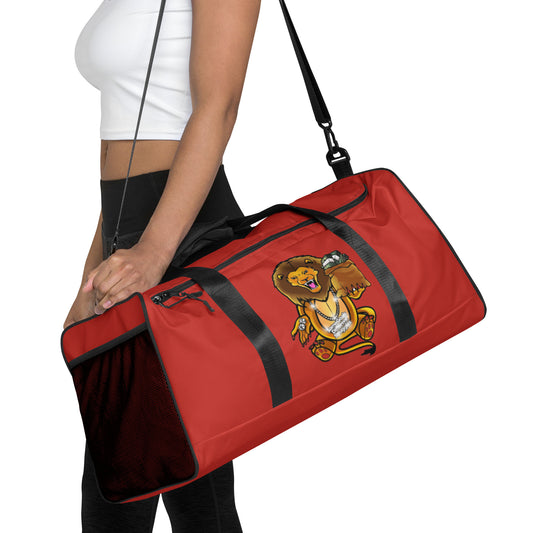 Same Goals Different Struggles Harley Davidson Red Duffle bag