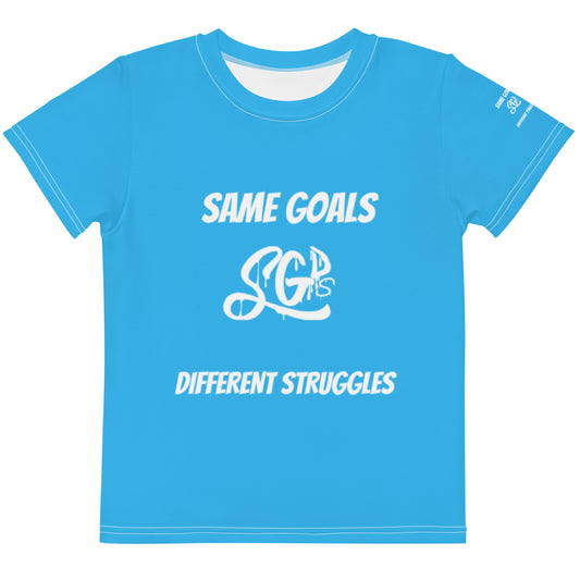 Same Goals Different Struggles Kids crew neck t-shirt