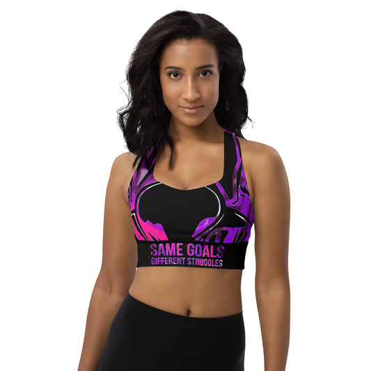 Same Goals Different Struggles Women’s Longline sports bra