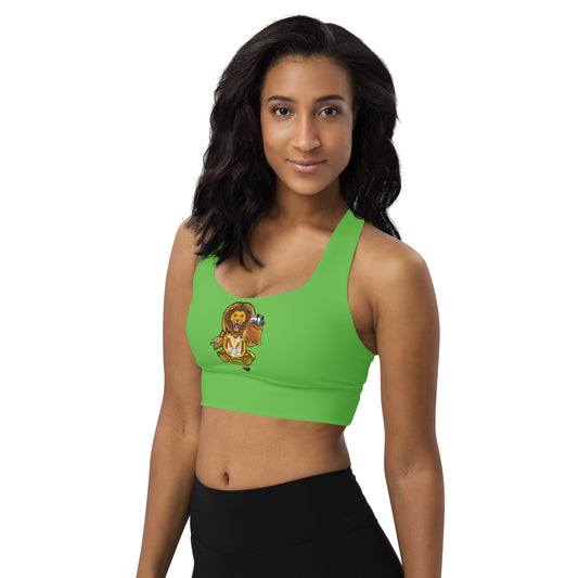 Same Goals Different Struggles Women’s Kelly Green Longline sports bra