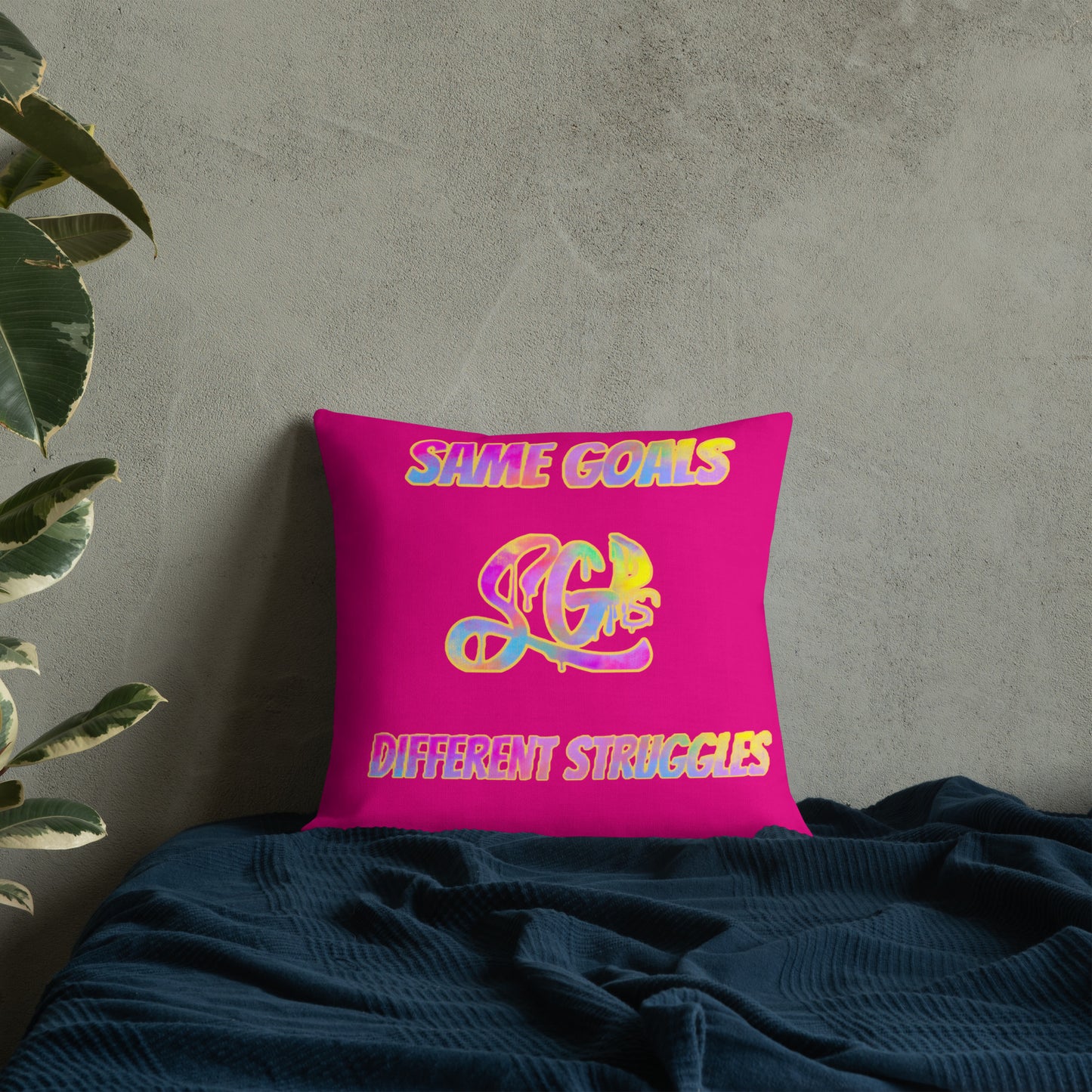 Same Goals Different Struggles Premium Pillow