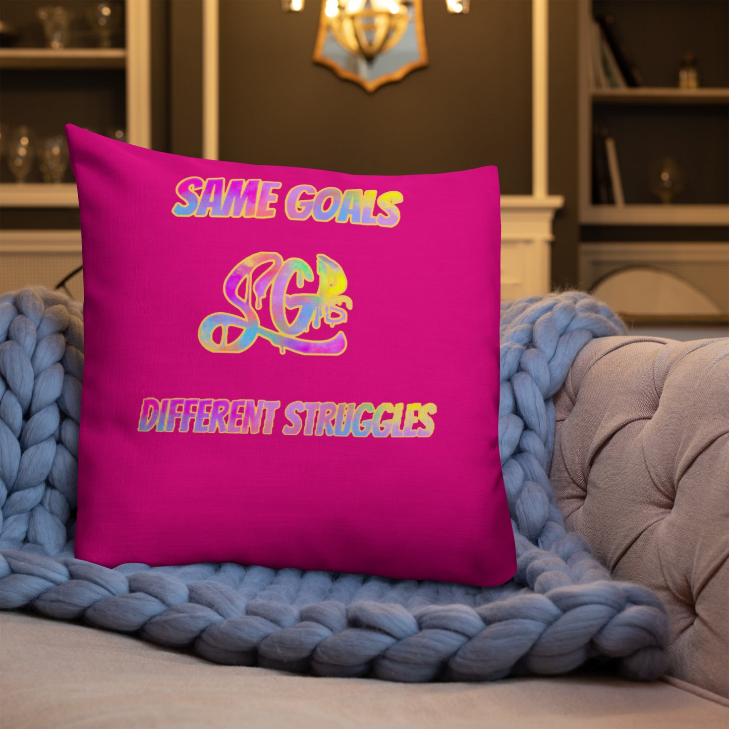 Same Goals Different Struggles Premium Pillow