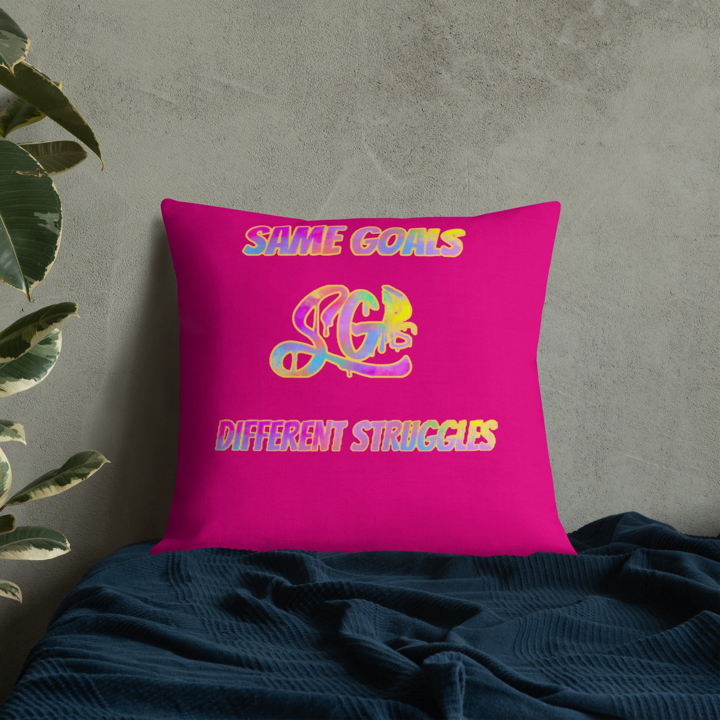 Same Goals Different Struggles Premium Pillow