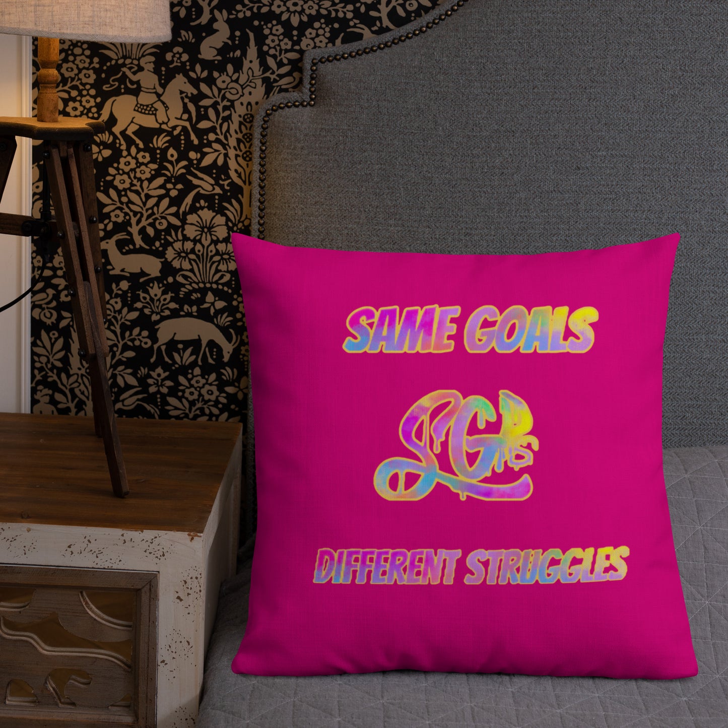 Same Goals Different Struggles Premium Pillow