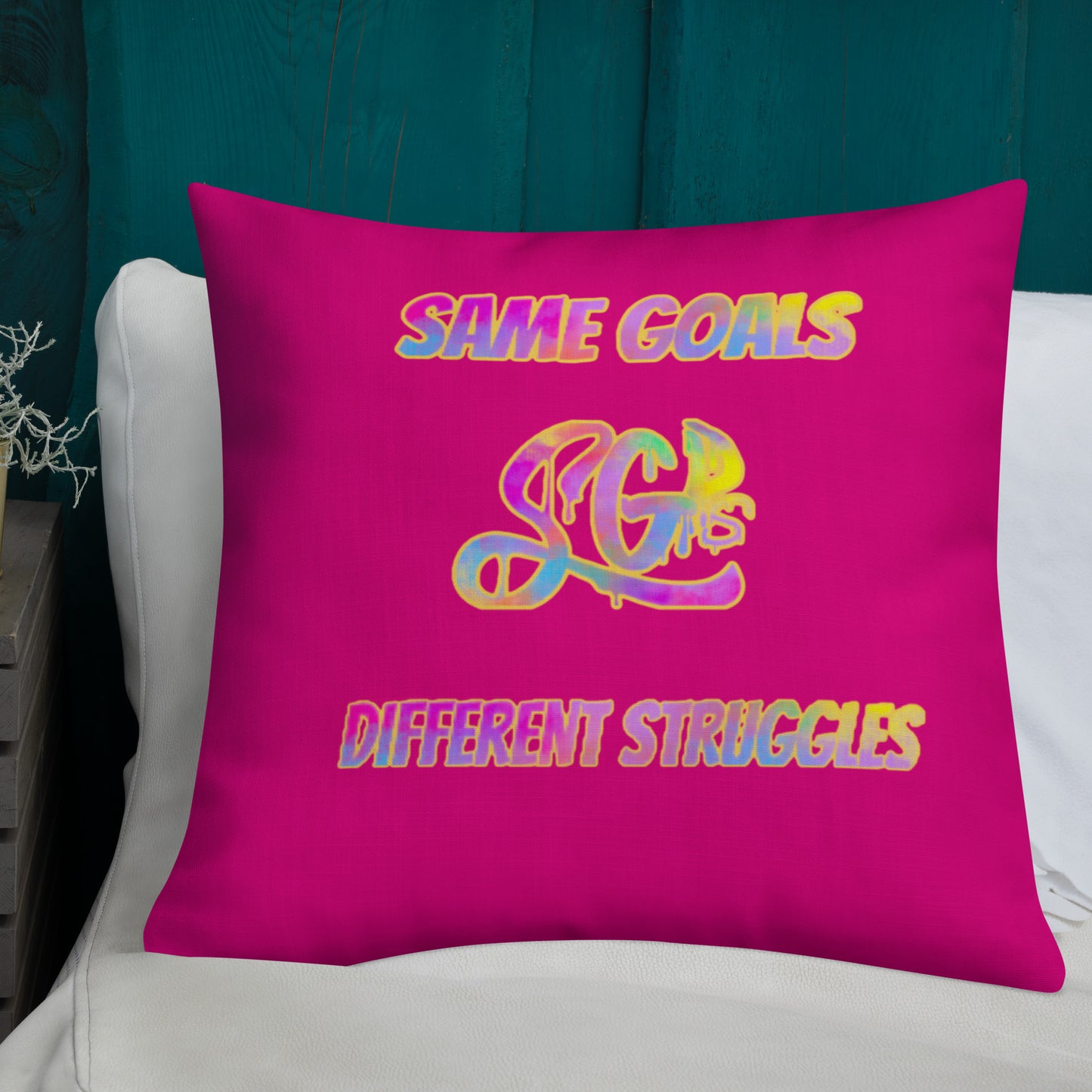 Same Goals Different Struggles Premium Pillow