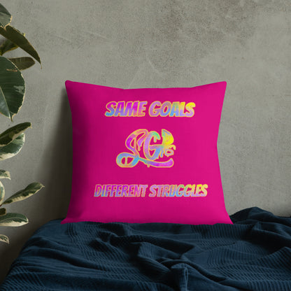 Same Goals Different Struggles Premium Pillow