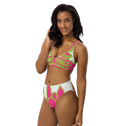 Same Goals Different Struggles Women’s Recycled high-waisted bikini