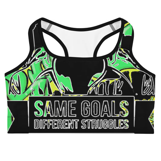 Same Goals Different Struggles Women’s Sports bra