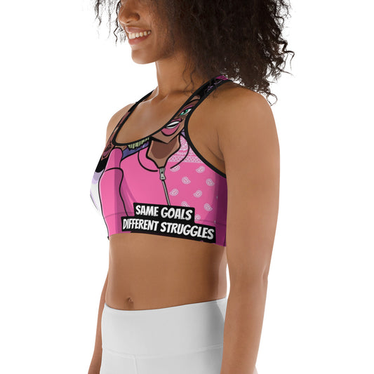 Same Goals different Struggles Women’s Sports bra