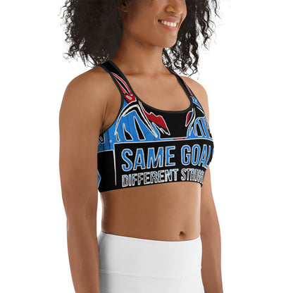 Same Goals Different Struggles Women’s Sports bra