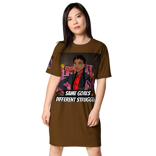 Same Goals Different Struggles Womwn’s T-shirt dress