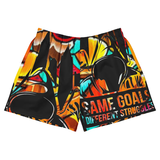 Same Goals Different Struggles Women’s Recycled Athletic Shorts