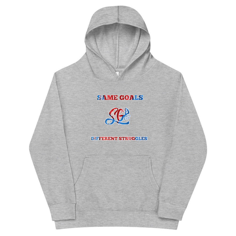 Same Goals Different Struggles kids Kids fleece hoodie